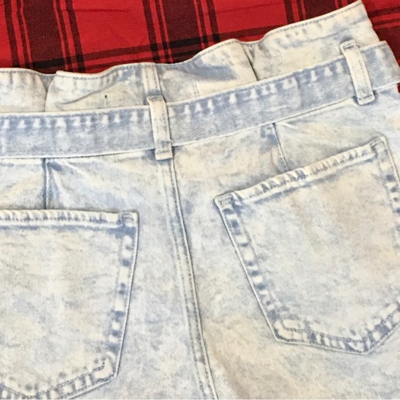 Hollister Y2K acid wash high waist denim shorts - high waist - belt - Picture 5 of 6